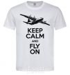 Men's T-Shirt Fly on White фото