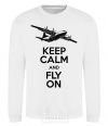 Sweatshirt Fly on White фото