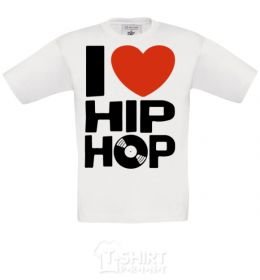 Kids T-shirt I love HIP-HOP White фото
