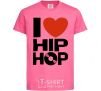Kids T-shirt I love HIP-HOP heliconia фото