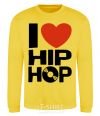 Sweatshirt I love HIP-HOP yellow фото