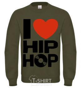 Sweatshirt I love HIP-HOP sand фото