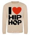 Sweatshirt I love HIP-HOP sand фото