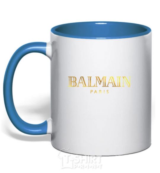 Mug with a colored handle Balmain royal-blue фото