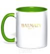 Mug with a colored handle Balmain kelly-green фото