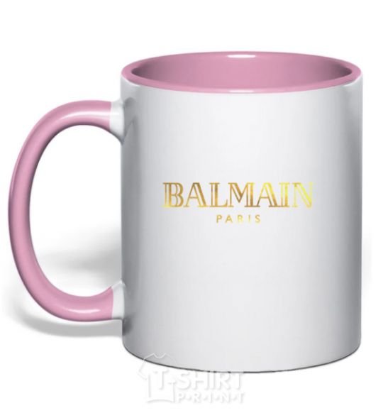 Mug with a colored handle Balmain light-pink фото