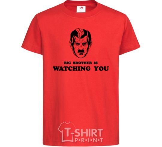 Kids T-shirt Big brother is watching you red фото