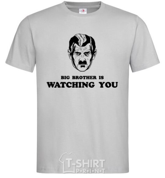Men's T-Shirt Big brother is watching you grey фото