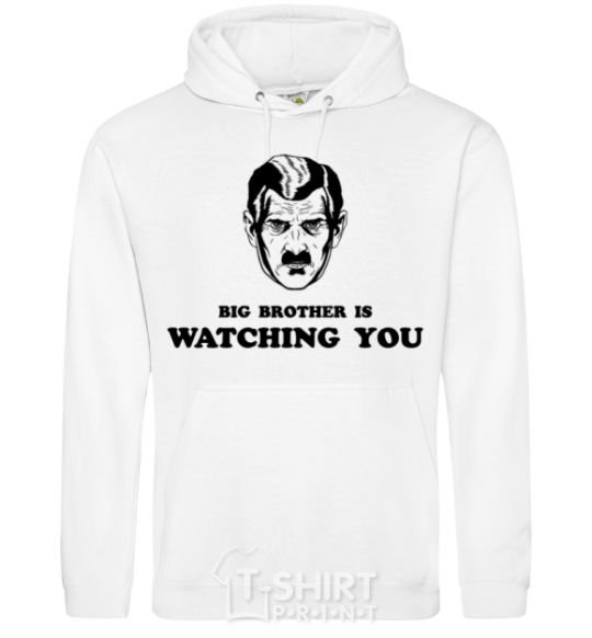 Men`s hoodie Big brother is watching you White фото