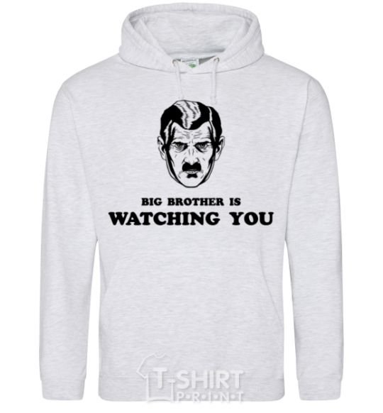 Men`s hoodie Big brother is watching you sport-grey фото