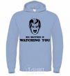 Men`s hoodie Big brother is watching you sky-blue фото