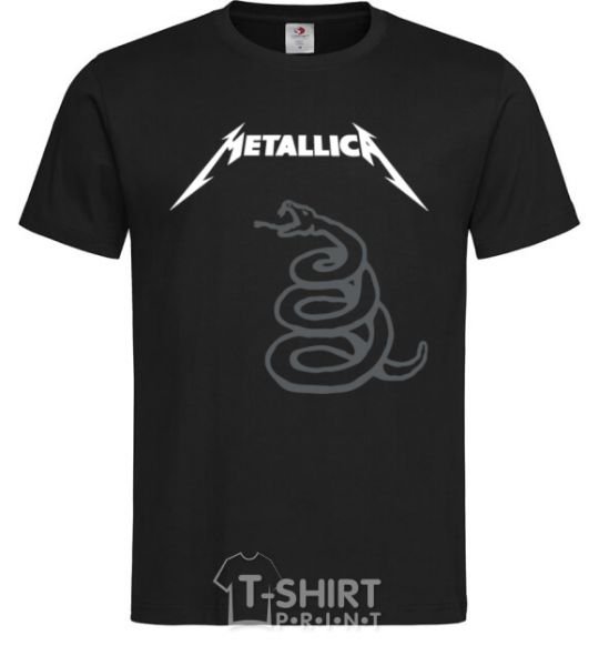 Men's T-Shirt Metallika snake black фото