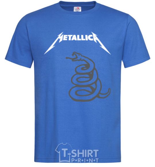 Men's T-Shirt Metallika snake royal-blue фото