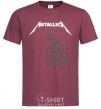 Men's T-Shirt Metallika snake burgundy фото