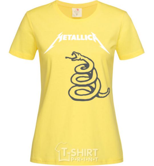 Women's T-shirt Metallika snake cornsilk фото