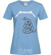 Women's T-shirt Metallika snake sky-blue фото