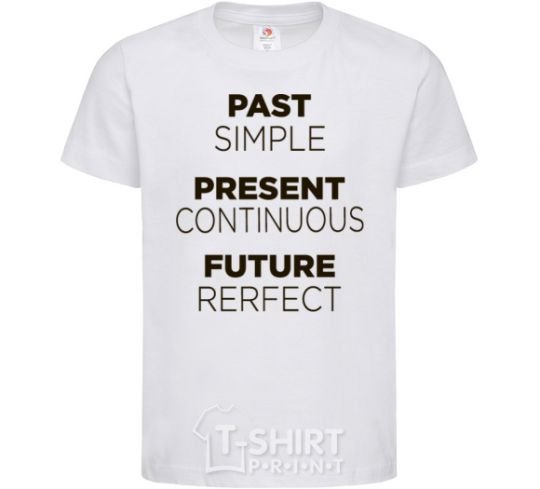 Kids T-shirt Past present future White фото