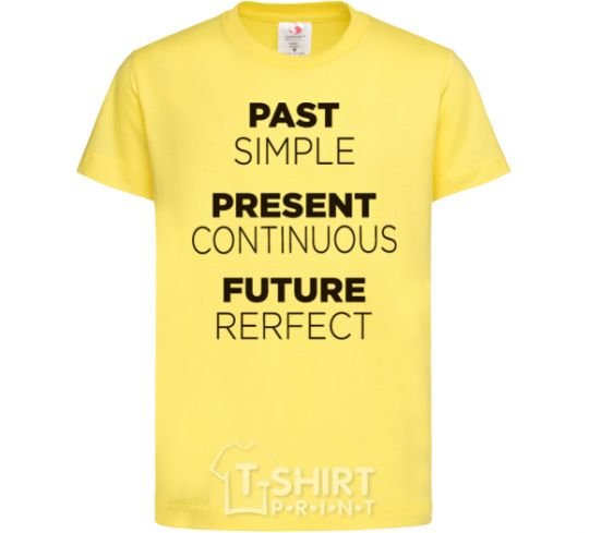 Kids T-shirt Past present future cornsilk фото