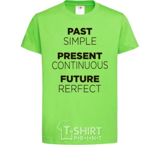 Kids T-shirt Past present future orchid-green фото