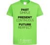 Kids T-shirt Past present future orchid-green фото