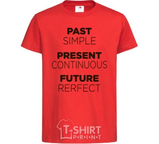 Детская футболка Past present future Красный фото
