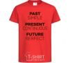 Kids T-shirt Past present future red фото