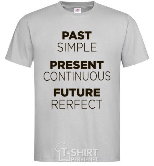 Men's T-Shirt Past present future grey фото