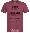 Men's T-Shirt Past present future burgundy фото