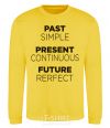 Sweatshirt Past present future yellow фото