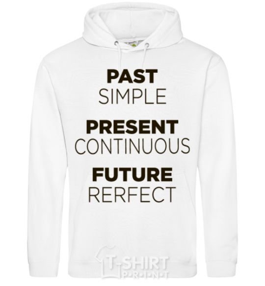 Men`s hoodie Past present future White фото