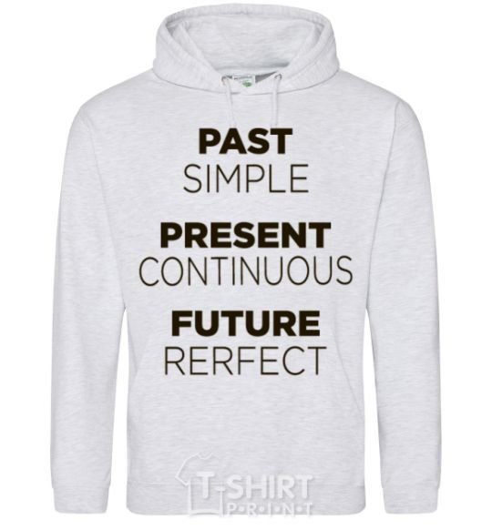 Men`s hoodie Past present future sport-grey фото