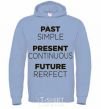 Men`s hoodie Past present future sky-blue фото