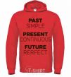 Men`s hoodie Past present future bright-red фото