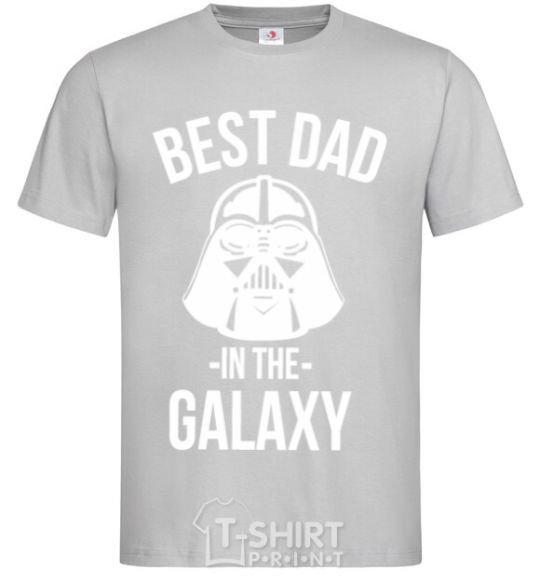 Men's T-Shirt Best dad in the galaxy grey фото