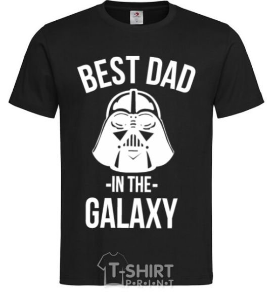 Men's T-Shirt Best dad in the galaxy black фото