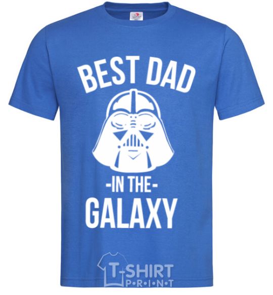 Men's T-Shirt Best dad in the galaxy royal-blue фото