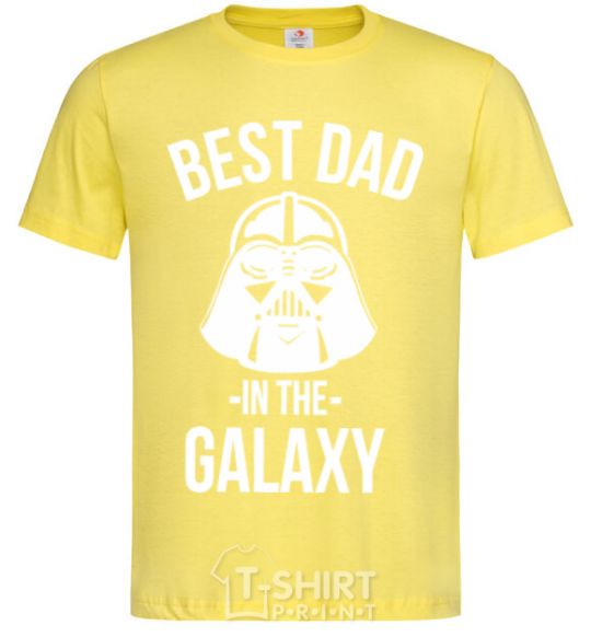 Men's T-Shirt Best dad in the galaxy cornsilk фото