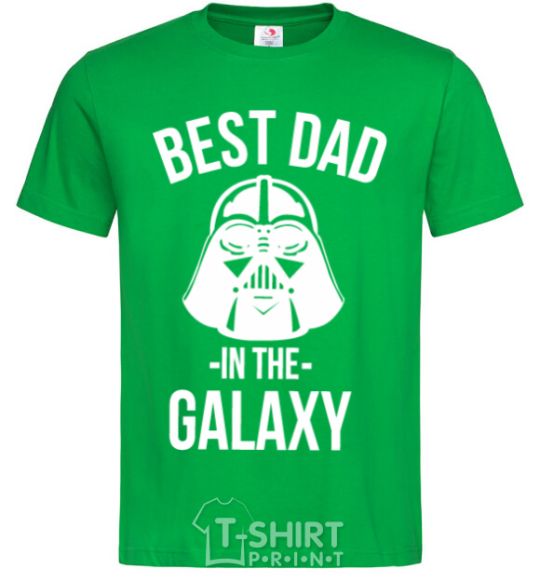 Men's T-Shirt Best dad in the galaxy kelly-green фото