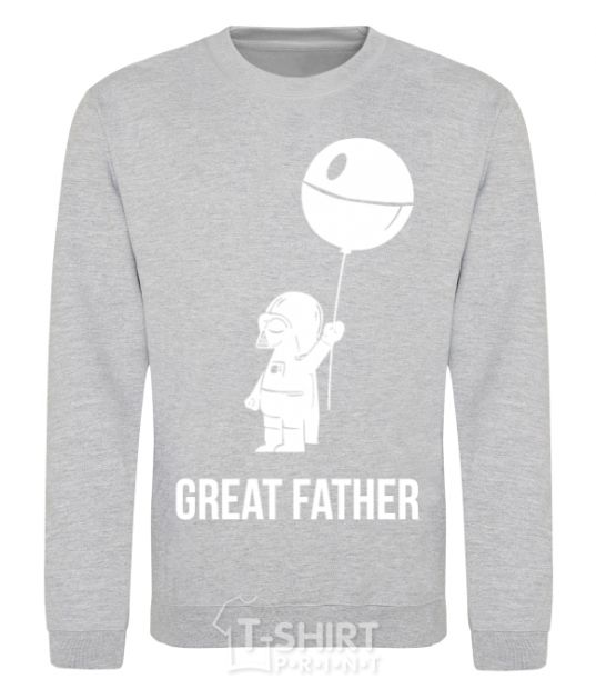 Свитшот Great father Серый меланж фото