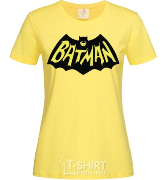 Women's T-shirt Batmans print cornsilk фото