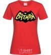 Women's T-shirt Batmans print red фото