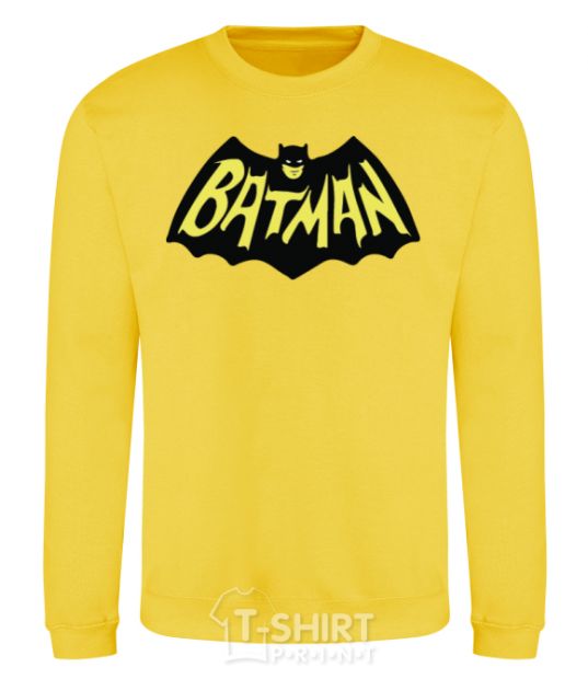 Sweatshirt Batmans print yellow фото