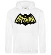 Men`s hoodie Batmans print White фото