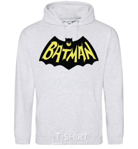 Men`s hoodie Batmans print sport-grey фото