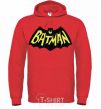 Men`s hoodie Batmans print bright-red фото