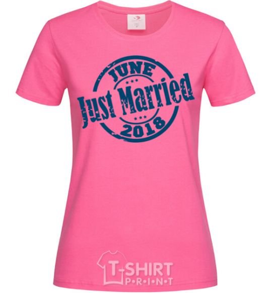 Women's T-shirt Just Married June 2018 heliconia фото