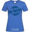 Women's T-shirt Just Married June 2018 royal-blue фото