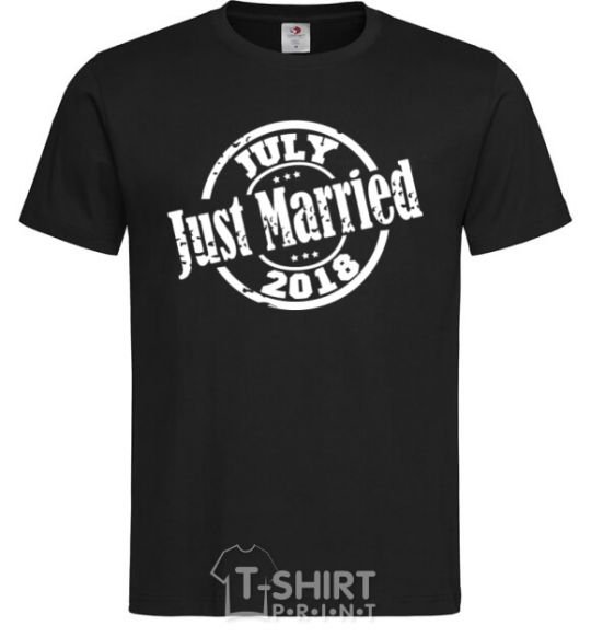 Men's T-Shirt Just Married July 2018 black фото