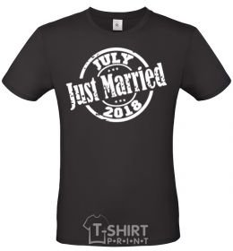 Men's T-Shirt Just Married July 2018 black фото