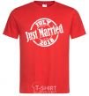 Men's T-Shirt Just Married July 2018 red фото